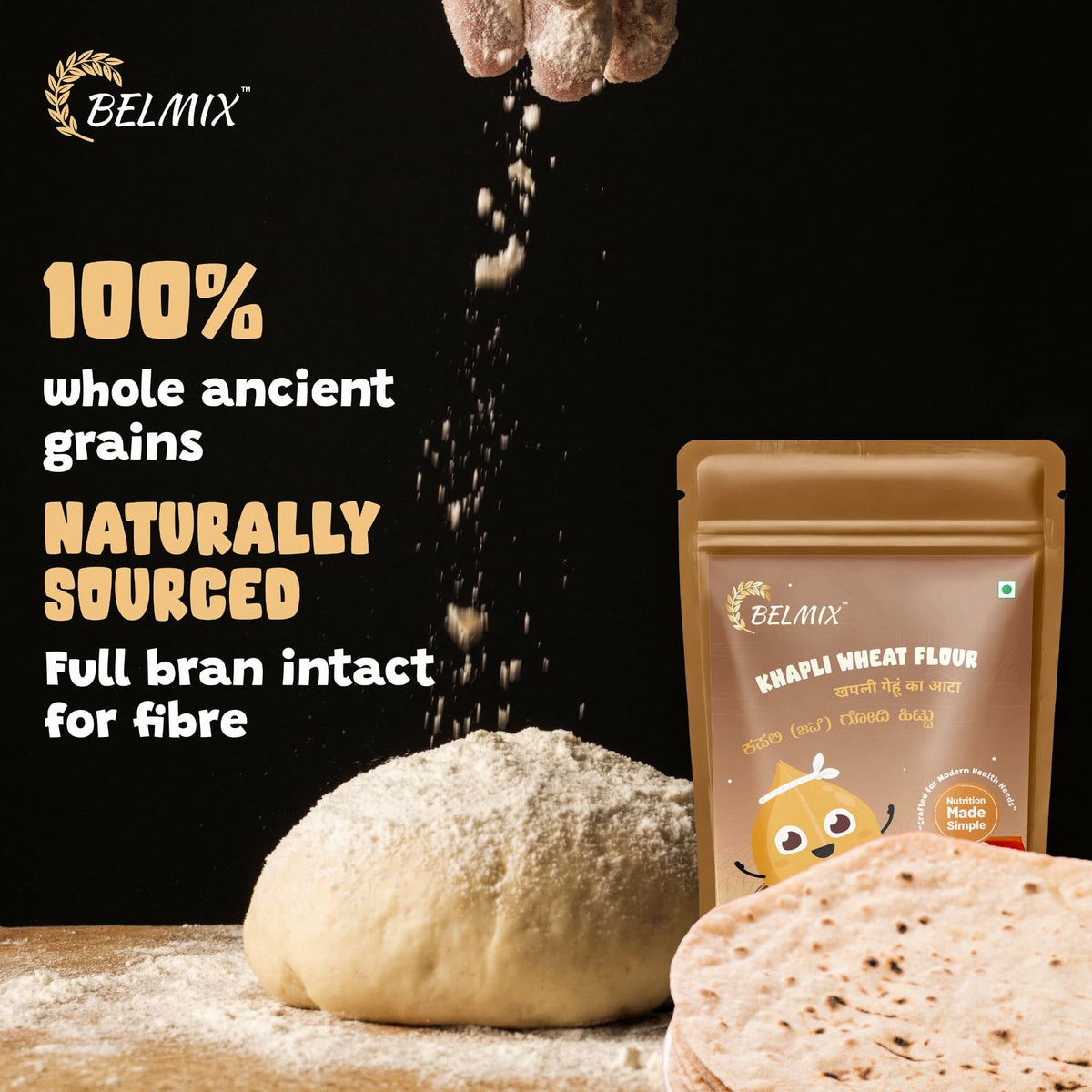 Belmix Khapli Wheat Flour — whole ancient grains