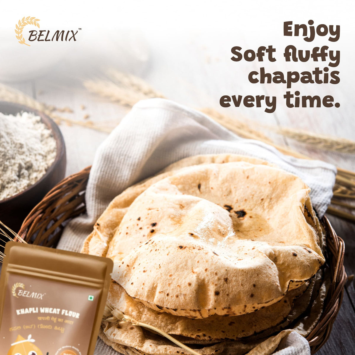 Belmix Khapli Wheat Flour — soft chapatis