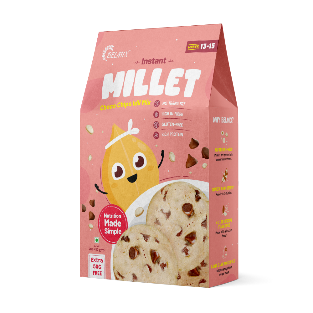 Instant Millet Choco Chips Idli
