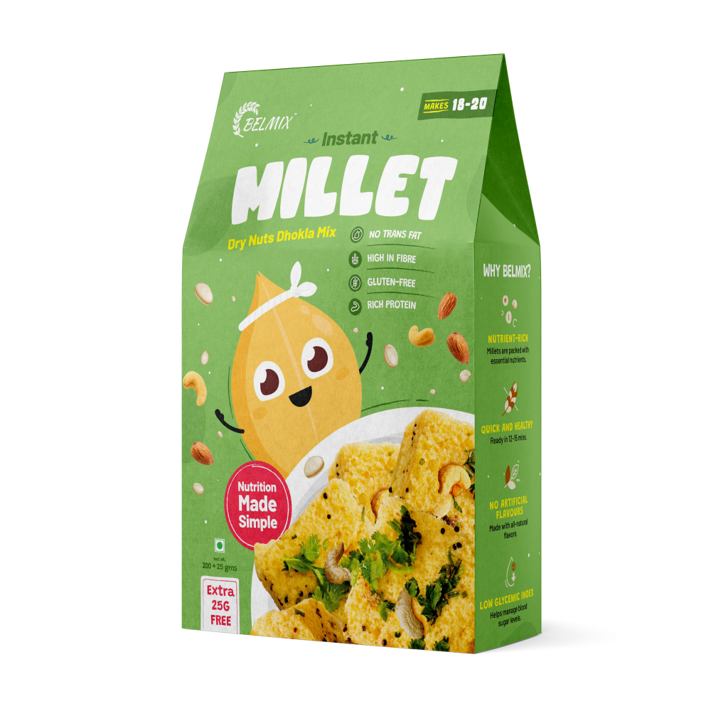 Instant Millet Dry Nuts Dhokla
