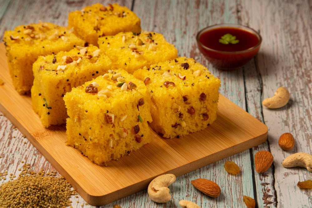Instant Millet Dry Nuts Dhokla
